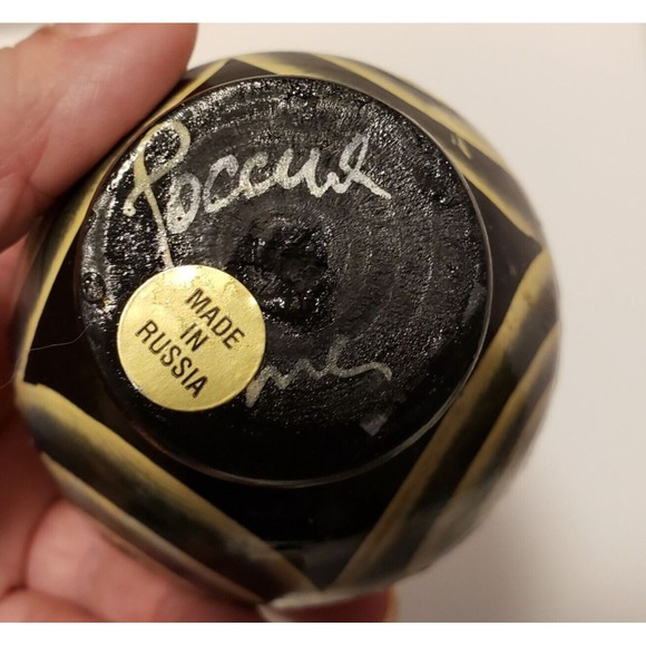 NESTING MATRYOSHKA RUSSIAN HAND PAINTED DOLLS SIGNED  STACKING 5 PIECE WOODEN 5" - Picture 9 of 12